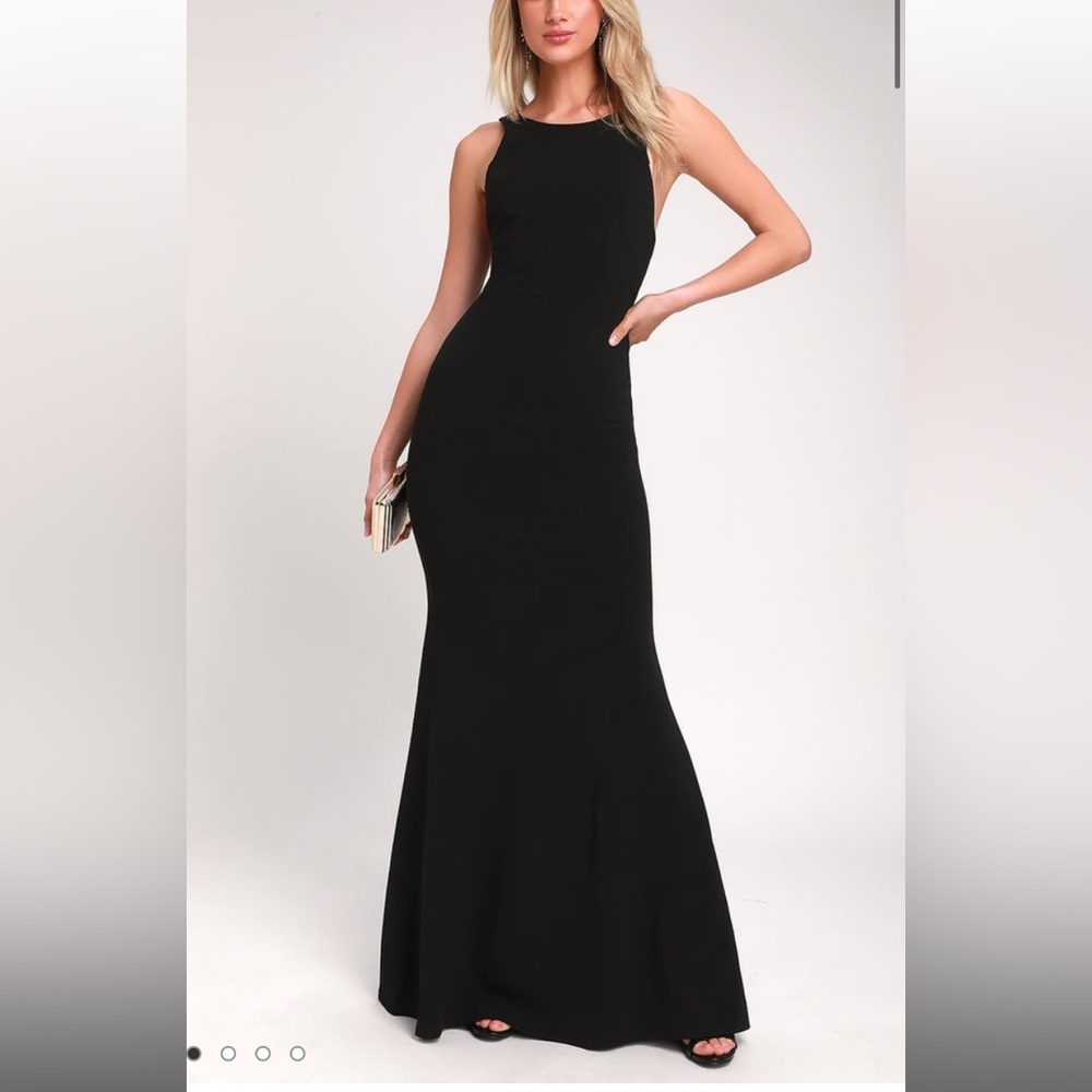 LULUs black formal dress- like new (worn for a couple hours) xs
